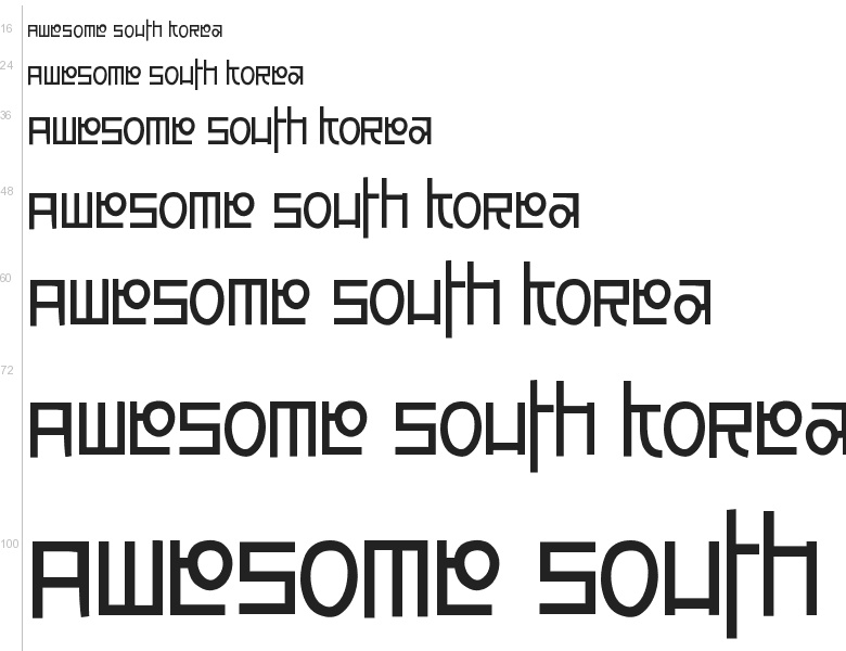 Font korean style